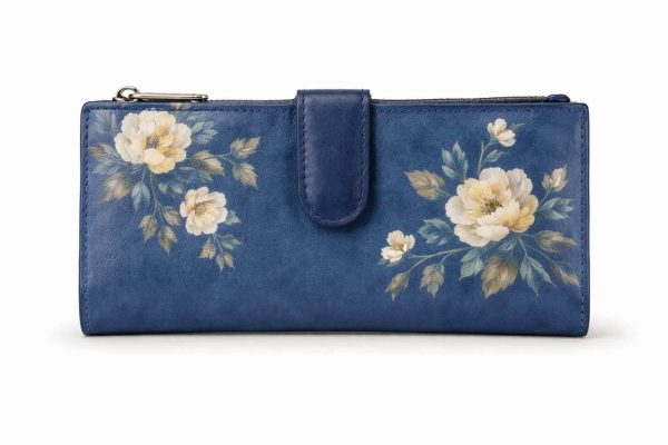 Ocean Blue Floral Wallet