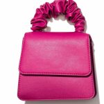 compressed-Handbag-mini-flap-ruch top handle-magenta